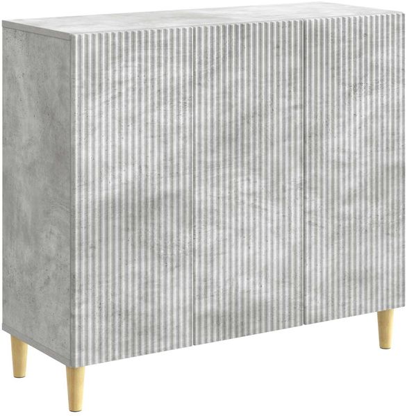 vidaXL Sideboard Betongrau 89 x 34,5 x 80 cm Holzwerkstoff 894648