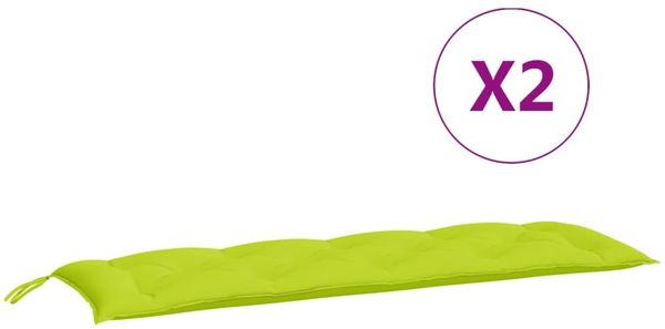 vidaXL Gartenbank-Auflagen 2 Stk. Knallgrün 150x50x7 cm Oxford-Gewebe 361708 Bild 5