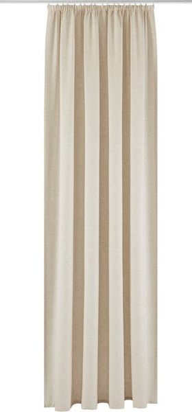 OTTO home Gardine Rudy (1 St), Kräuselband, halbtransparent, Leinenstruktur, Halbtransparent, Leinenlook, Polyester-Leinen Mischung