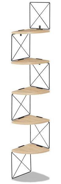 Best for Home Bücherregal Best For Home Holzregal in Trapezform – Stilvoller Stauraum