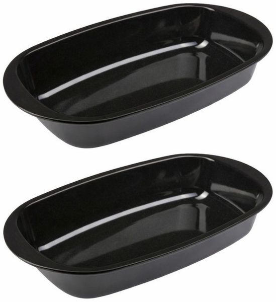 Thiru Brotbackform Emaille - 35 cm - Schnittfest, kratzfest & hitzebeständig, (2-tlg)