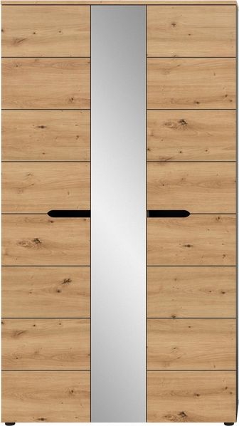 Home affaire Garderobenschrank REHAT, TOPSELLER!, Breite 105cm, mit Spiegeltür, viel Stauraum (Platz für ca. 23 Paar Schuhe) Garderobe, Flurschrank, Dielenschrank, Kleiderschrank, Garderobenmöbel