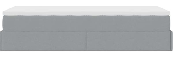 vidaXL Ottoman-Bett mit Matratze Hellgrau 80x200 cm Stoff 3311064 Bild 9