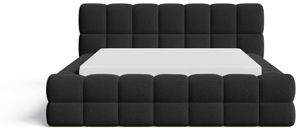 Chilly Möbel Polsterbett Verona Schwarz Bouclé Stoff 180x200 cm mit Stauraum Quelle 100