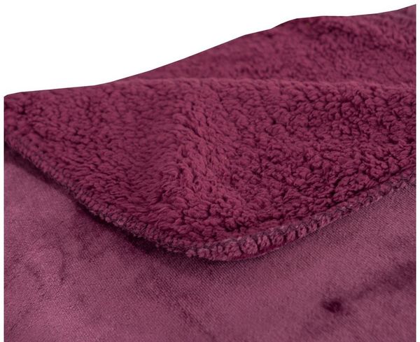 Wohndecke Flanell und Sherpa, KiNZLER, Oberseite weicher Flanell und Rückseite wärmendes Sherpa