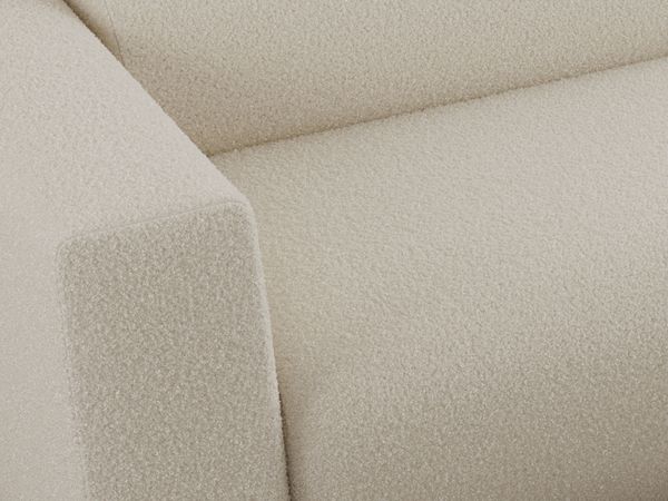 Ecksofa PASADENA, freistehendes Ecksofa, breite Armlehnen, Federsitz - links - Beige Boucle Bild 7