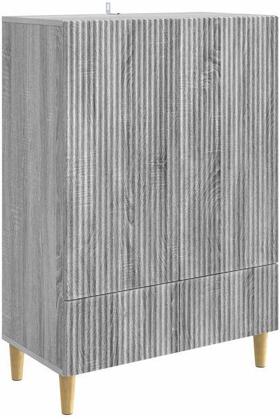 vidaXL Sideboard Graues Sonoma 66 x 34,5 x 95 cm Holzwerkstoff 894671