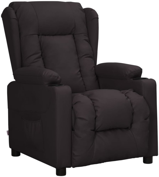 vidaXL Aufstehsessel Schwarz Kunstleder 3093443