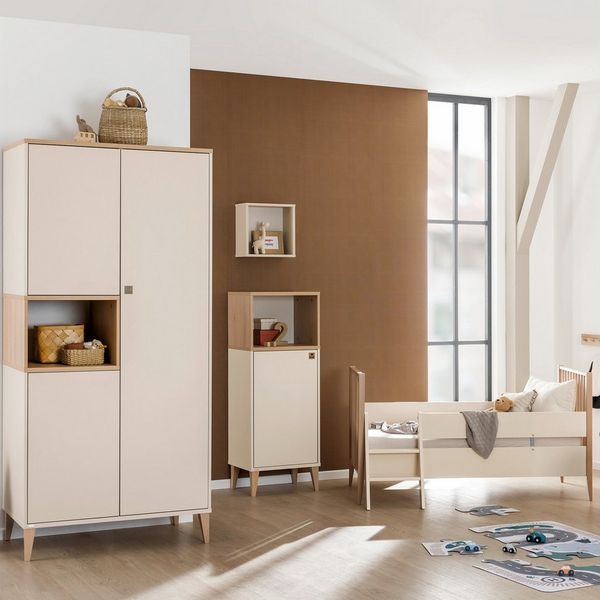 PAIDI Highboard MILA & BEN Steiff by PAIDI in Beige, inkl. Spielkiste mit Deckel, stabiles Regal mit Massivholz-Füßen, Standregal, geprüfte Qualität