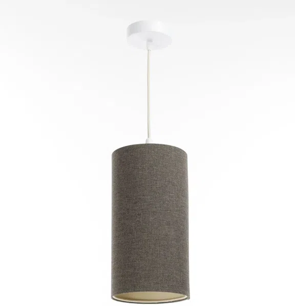 BPS Koncept 0T0-012-15w25 Hängeleuchte BOHO ELEGANT E27 1x40W Stoff strukturiert auf PVC-Kunststoff dunkelgrau H:102cm Ø15cm dimmbar Bild 4