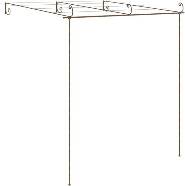 Pergola aus Eisen RITTO 3x3x2,5m BxTxH, Antik-Braun Rankhilfe Pergola aus Metall Bausatz freistehend Sonnenschutz Gartendeko Gartenpergola Bild 3