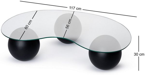 Skye Decor Couchtisch Top of Table: 100% TEMPERED GLASS, 30 cm x 60 cm x 117 cm D1108