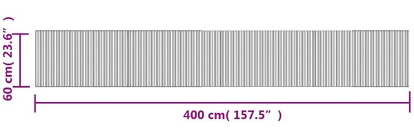 vidaXL Teppich Rechteckig Hell Natur 60x400 cm Bambus 376729 Bild 8