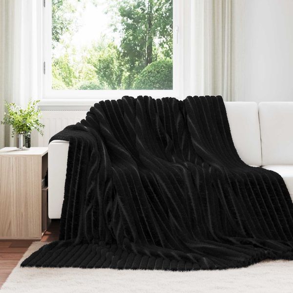 vidaXL Wohndecken 6 pcs Schwarz 240 x 220 cm Fleece 42016887
