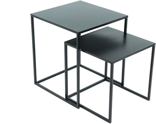 Beistelltisch >1034< in Schwarz, Metall - 40x40cm (BxH)