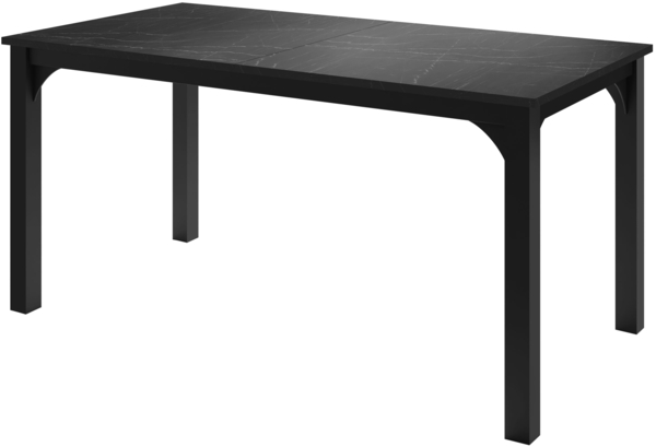 Esstisch Fagab 160 (Farbe: Schwarz / Black Pietra Grigia)