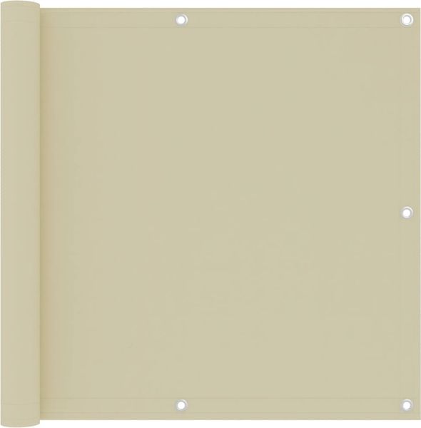 vidaXL Balkon-Sichtschutz Creme 90x300 cm Oxford-Gewebe 134952