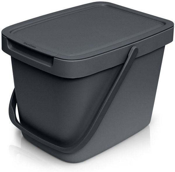 YourCasa Biomülleimer YourCasa® Biomülleimer Küche 6L Komposteimer für alltäglichen Biomüll, Mit Wandhalterung