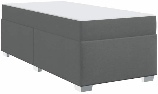 vidaXL Bettrahmen mit Matratze Dunkelgrau 80 x 200 cm Stoff 3399146