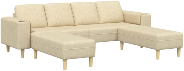 vidaXL Sofa Set, Stoff creme