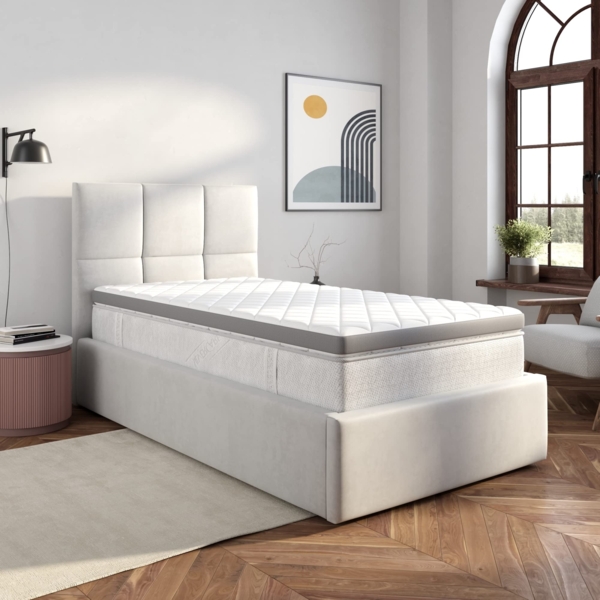 Geltopper 160x200x8cm Glatt Karo-Klima Bezug 8cm Bild 2