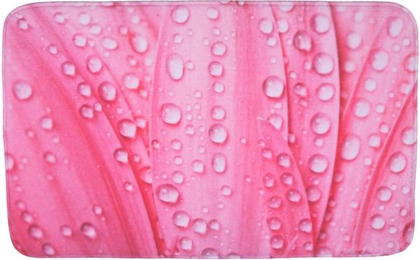 Sanilo Badematte Pink Flower, rutschhemmend, waschbar, schnelltrocknend, Polyester, rechteckig, sehr weich, hochwertig & modern, 50 x 80 cm oder 70 x 110 cm