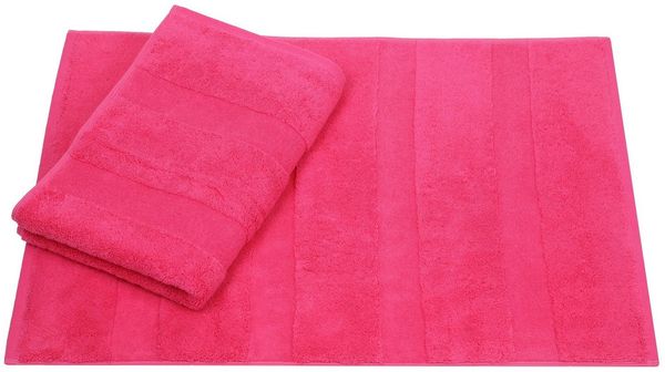 Betz Badematte 2er Set Badvorleger Deluxe Größe 50 x 68 cm, strapazierfähig, Baumwolle, rechteckig, unbeschichtet