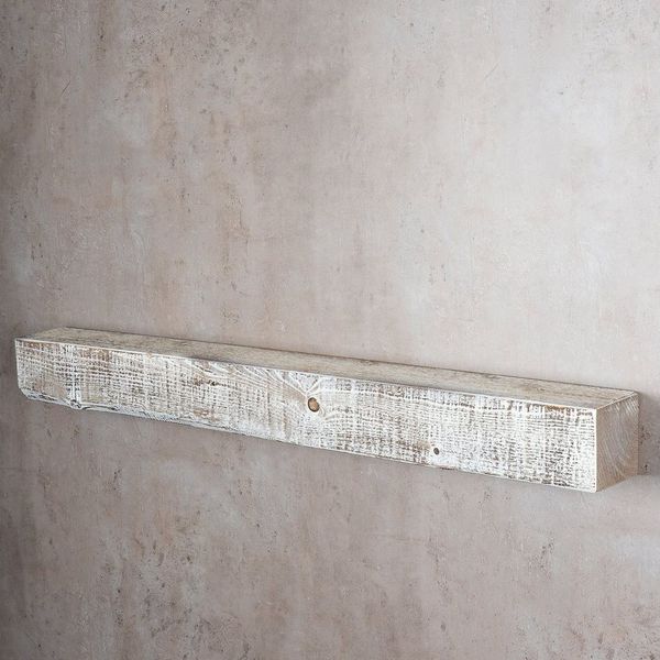 Levandeo® Wandregal, levandeo Wandregal Holz Massiv 100x10cm Shabby Chic Wandboard Regal