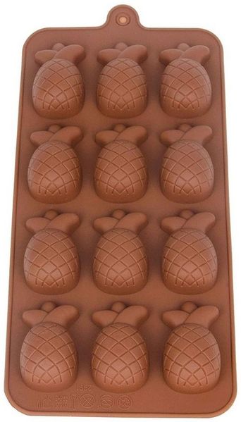 wisefood Silikonform Silikonform Ananas - braun 22 x 10.5 x 1.5 cm - 1 Form, (1-tlg)