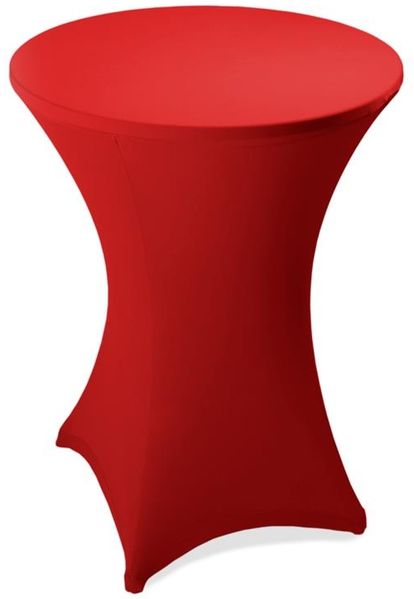Stehtischhusse Stretch Stehtisch Ø 70 cm Tisch Husse Bistrotisch Rot