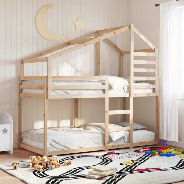 vidaXL Etagenbett ohne Matratze 90x200 cm Massivholz Kiefer 3281970