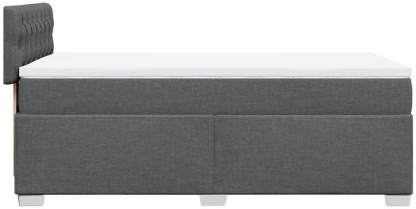 vidaXL Boxspringbett mit Matratze Dunkelgrau 80x200 cm Stoff 3288023 Bild 11