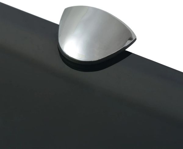 vidaXL Schwebendes Regal, Glas schwarz, 0,8 x 10 x 100 cm Bild 4