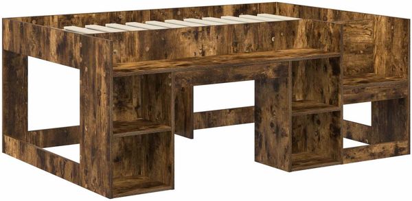 vidaXL Kinderbettgestell mit Stauraum Geräucherte Eiche 80 x 160 cm 3422623 Bild 3