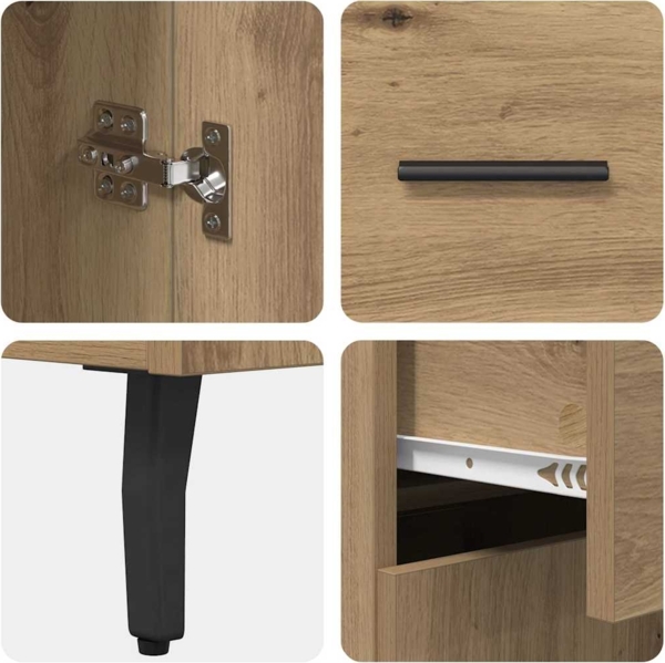 vidaXL Sideboard Artisan-Eiche 69,5 x 34 x 90 cm Holzwerkstoff 882300 Bild 8