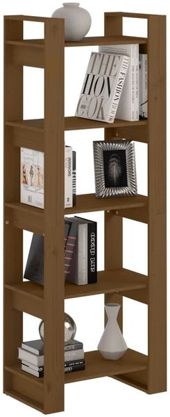 vidaXL Bücherregal/Raumteiler Honigbraun 60x35x160cm Massivholz Kiefer 813892 Bild 5