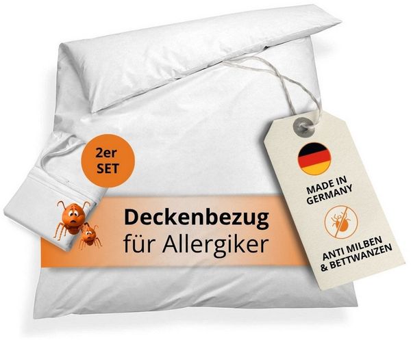 sleepling Bettbezug Encasing Bettdecke, (2 St), Milbenbezug, milbenkotdicht, Hausstauballergiker, Made in Germany