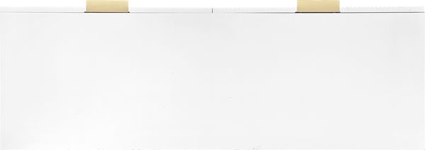Sideboard 120x40x77 cm, 6 Schubladen, weiß mit goldenen Griffen und Beinen, modernes Wellendesign Bild 9
