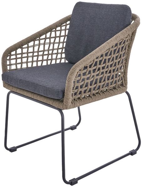 Gartenstuhl Rovigo, Rope, Beige, 59 x 82 x 66 cm