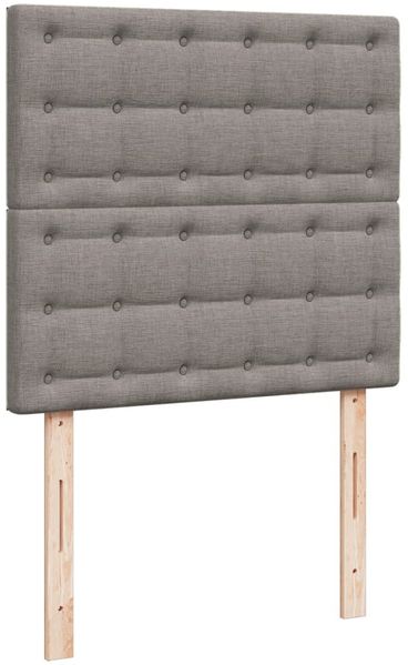 vidaXL Boxspringbett mit Matratze Taupe 100x200 cm Stoff 3293509 Bild 9