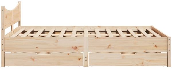 vidaXL Massivholzbett mit Schubladen 120x190 cm Kiefer 3301923 Bild 7