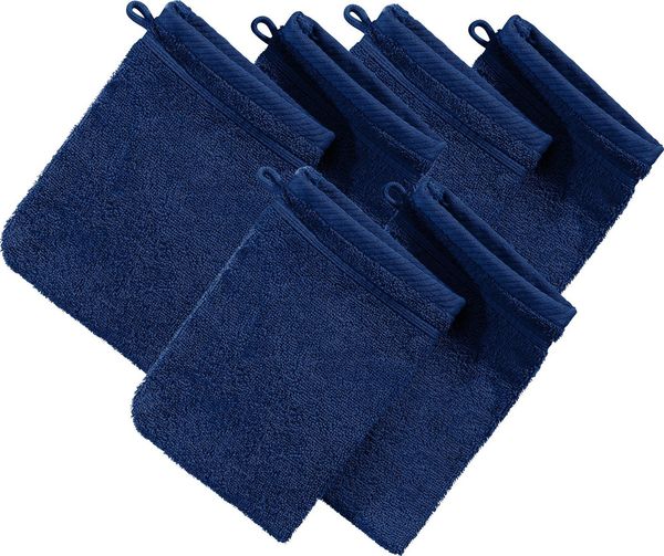 Erwin Müller Waschhandschuh Waschhandschuh "Heidelberg" 6er-Pack, Frottier, Walk-Frottier Uni