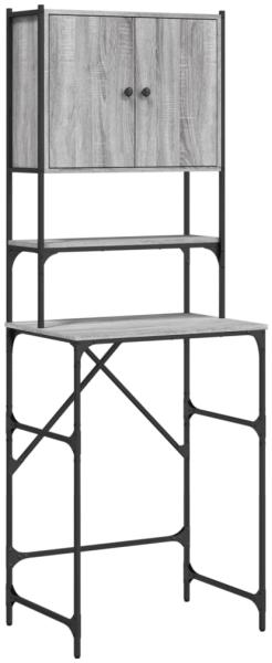 vidaXL Waschmaschinenschrank Grau Sonoma-Eiche 68x48,5x194 cm 838976