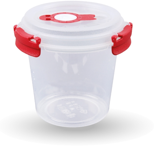 Vorratsdose für Lebensmittel ( 640 ml ) - Rot - Frischhaltedosen für Joghurt, BPA-Frei luftdicht, Aufbewahrungsbox Meal Prep Box, Schale