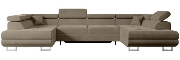 ALTDECOR Wohnlandschaft GUSA-U, Couch mit Schlaffunktion, Wohnzimmer - Ecksofa, Corner Sofa Bett Eckcouch Couch L-Form Schlafcouch Ausziehbar