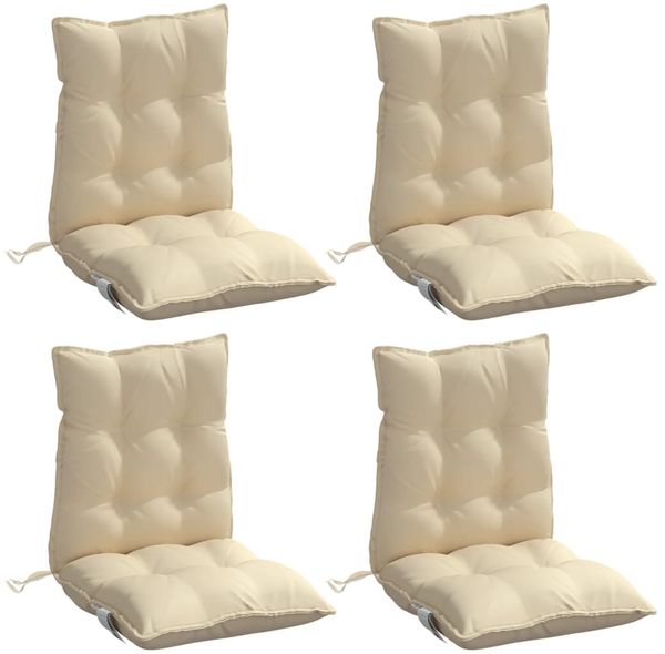 vidaXL Niedriglehner-Auflagen 4 Stk. Beige Oxford-Gewebe 377681 Bild 3