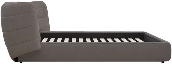 Vente-unique - LARUMO Bett Stoff Grau - B 236 cm x H 82 cm x L 210 cm Bild 5