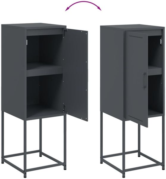 vidaXL Highboard Anthrazit 36x39x107 cm Stahl 846532 Bild 10
