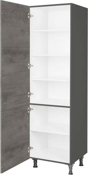 nobilia® Hochschrank "Riva", Ausrichtung wählbar, mit zwei Türen, vormontiert, Breite/Höhe: 60/216,6 cm