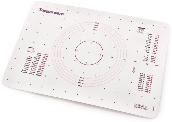 TUPPERWARE Backmatte Tupperware Teigunterlage lila, Rutschfeste Arbeitsunterlage